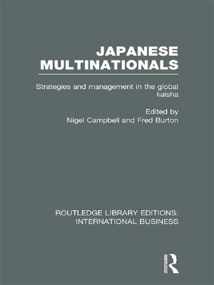 cover image of Japanese Multinationals (RLE International Business)